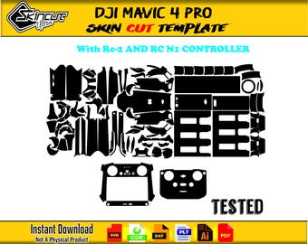 Dji Mavic 4 Pro Skin vector template file skin die cut layout - Dji Mavic 4 Pro Skin Template