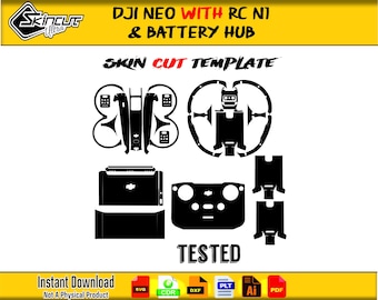 DJI NEO With Rc N1 Skin vector template file skin die cut layout