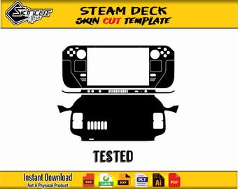 Steam Deck skin vector file skin die cut skin template Svg Cricut Silhouette
