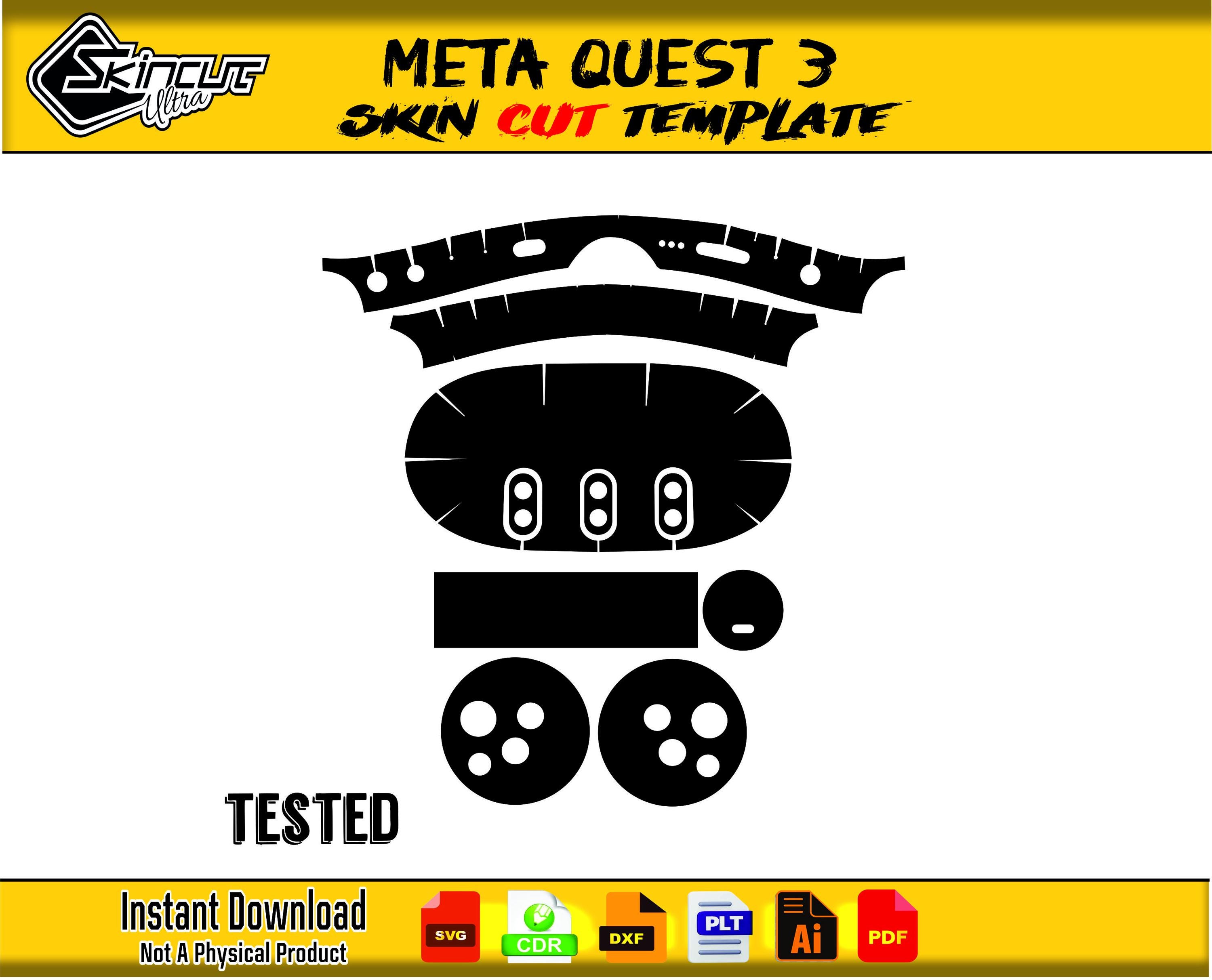 Meta Quest Skin Vector Template File Skin Die Cut Layout Meta