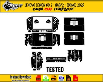 Lenovo Legion Go 2 8ASP2 (83N0) (2025) skin vector template layout skin die cuts file svg skin Cricut Silhouette - Lenovo Legion Go 2 skin