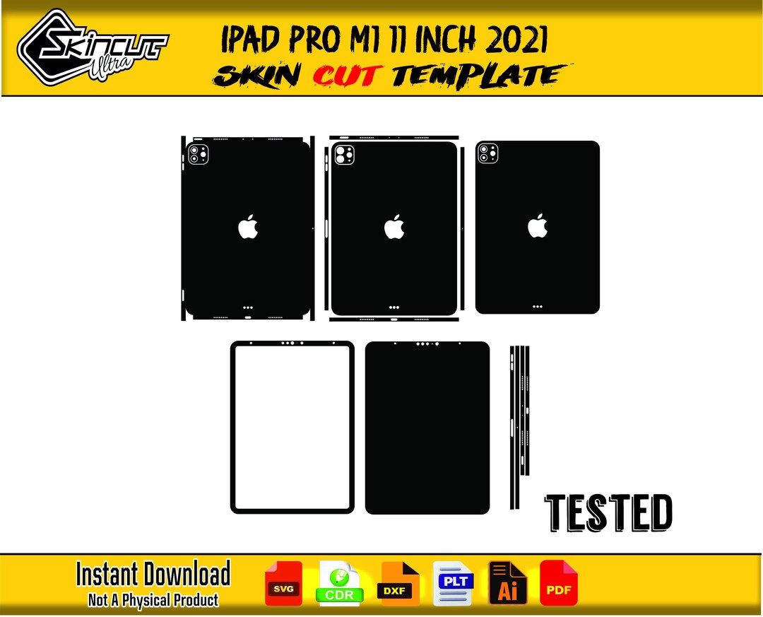 IPad Pro M1 11 Inch 2021 Skin Template Vector Skin Layout Skin Die Cuts ...