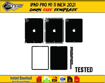 iPad Pro M1 11 inch 2021 skin template vector skin layout skin die cuts file svg cut file iPad Pro M1 11 inch 2021 Skin cut file
