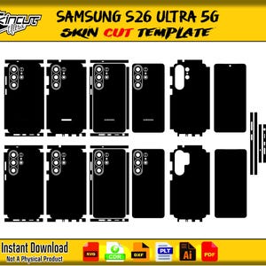 Samsung Galaxy S26 Ultra 5G Skin template vector file skin die cut - Samsung S26 Ultra Skin cut file -  Samsung S26 Ultra Cut File Vector