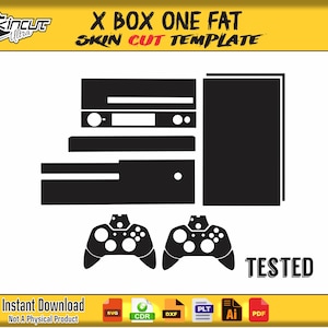 X Box One Fat skin cut file skin vector template layout skin die cuts file svg skin Cricut Silhouette cut file Fat cut file EPS/Ai/SVG/PDF