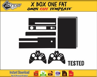 X Box One Fat skin cut file skin vector template layout skin die cuts file svg skin Cricut Silhouette cut file Fat cut file EPS/Ai/SVG/PDF