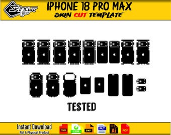 iPhone 18 Pro Max skin template vector skin layout skin die - iPhone 18 Pro Max skin cut file - iPhone 18 Pro Max skin template