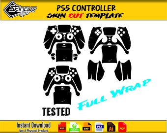 ps5 controller skin template vector skin layout skin die cuts file svg skin layout ps5 controller Skin cut file full wrap Ps5 cut file