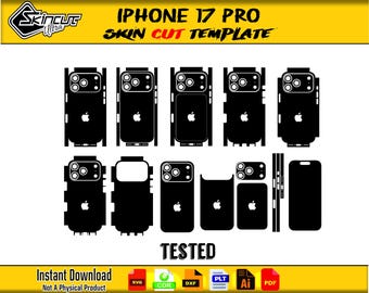 iPhone 17 Pro Skin Vector Template file skin die cut layout