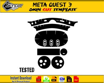 Meta Quest 3 Skin vector template file skin die cut layout Meta Quest 3 Skin cut file Meta Quest 3 Skin Template