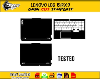 Lenovo LOQ 15IRX9 skin vector template skin layout skin die cuts file svg skin Cricut Silhouette Lenovo LOQ 15IRX9 Skin cut file