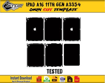 iPad A16 11th Gen A3354 Skin vector template file skin die cut layout iPad A16 11th Gen A3354 Skin cut file iPad A16 11th Gen Skin Template