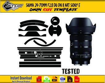 Sigma 24 70mm f2.8 DG Dn II Art Sony E skin vector template skin layout skin die cuts file svg skin Sigma 24 70mm f2.8 Dg Dn II Art Sony
