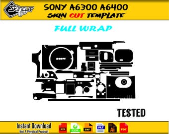Sony A6300 - A6400 skin template vector skin layout skin die cuts file svg skin Cricut Silhouette Sony A6300 A6400 Skin cut file