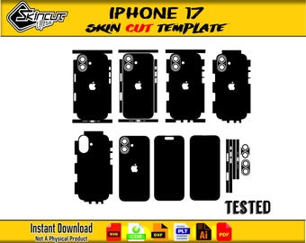 iPhone 17 Skin Vector Template file skin die cut layout
