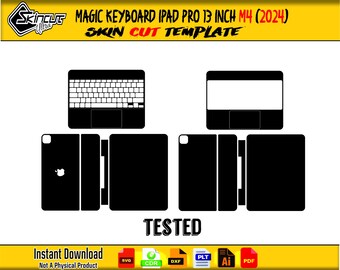 Magic Keyboard iPad Pro 13 inch M4 (2024) Skin template vector file skin die cut layout Cricut Silhouette Magic Keyboard iPad Pro 13"