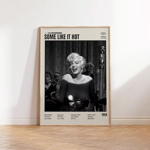 Some Like it Hot,Billy Wilder,Minimalist Movie Poster, Retro Movie Poster, Mid century modern, Vintage Retro Art Print,Best Movies,A3 Poster