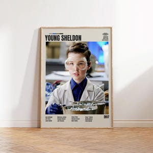 Young Sheldon,Chuck Lorre-Steven Molaro,Minimalist Movie Poster, Retro Movie Poster, Mid century modern, Vintage Retro Art Print,Best Movies