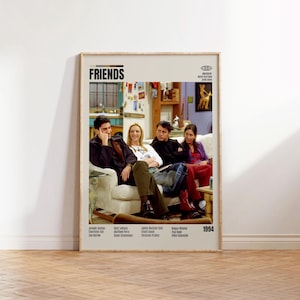 Friends,David Crane,Minimalist Movie Poster, Retro Movie Poster, Mid century modern, Vintage Retro Art Print, Best Movies,A3 poster