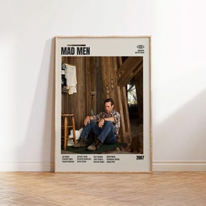 Mad Men,Matthew Weiner,Minimalist Movie Poster, Retro Movie Poster, Mid century modern, Vintage Retro Art Print, Best Movies,A3 Poster