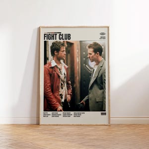 Fight club,David Fincher,Minimalist Movie Poster, Retro Movie Poster, Mid century modern, Vintage Retro Art Print, Best Movies