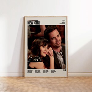 New Girl,Elizabeth Meriwether,Minimalist Movie Poster, Retro Movie Poster, Mid century modern, Vintage Retro Art Print, Best Movies