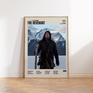 The Revenant,Alejandro G. Iñárritu,Minimalist Movie Poster, Retro Movie Poster, Mid century modern, Vintage Retro Art Print,Best Movies