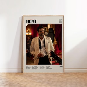 Lucifer,Tom Kapinos,Minimalist Movie Poster, Retro Movie Poster, Mid century modern, Vintage Retro Art Print, Best Movies,A3 Poster