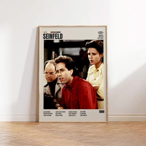 Seinfeld,Larry David-Jerry Seinfeld,Minimalist Movie Poster, Retro Movie Poster, Mid century modern, Vintage Retro Art Print,Best Movies