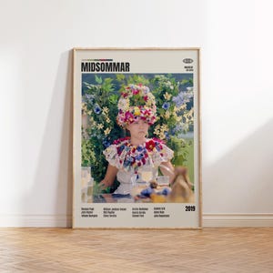 Midsommar,Ari Aster,Minimalist Movie Poster, Retro Movie Poster, Mid century modern, Vintage Retro Art Print,Best Movies,A3 Poster
