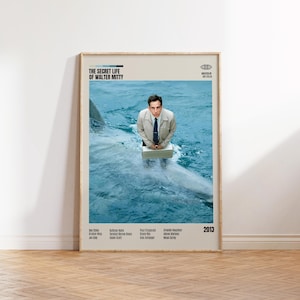 The Secret Life of Walter Mitty,Ben Stiller,Minimalist Movie Poster, Retro Movie Poster, Mid century modern, Vintage Retro Art Print