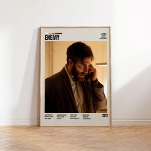 Nemico, Denis Villeneuve, Poster minimalista di un film, Poster retrò di un film, Stile moderno di metà secolo, Stampa artistica retrò vintage, I migliori film