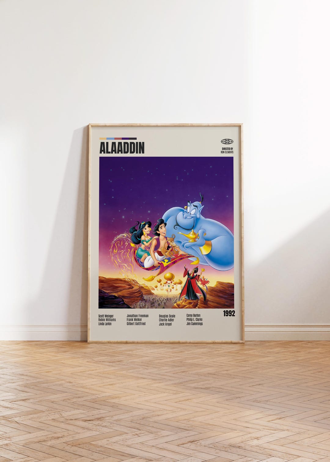 Aladdin Movie Poster, Minimalist Retro Art Print (digital Download) - Etsy