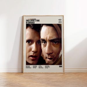 C'era una volta in America, Sergio Leone, poster minimalista di un film, poster retrò di un film, stile moderno di metà secolo, stampa artistica retrò vintage