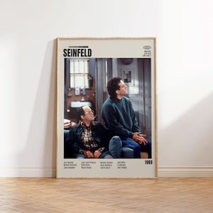 Seinfeld,Larry David-Jerry Seinfeld,Minimalist Movie Poster, Retro Movie Poster, Mid century modern, Vintage Retro Art Print,Best Movies