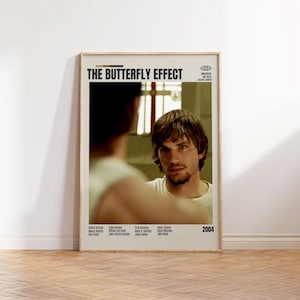 L'effetto farfalla, Eric Bress-J. Mackye Gruber, Poster cinematografico minimalista, Poster cinematografico retrò, Stile moderno di metà secolo, Stampa artistica retrò vintage