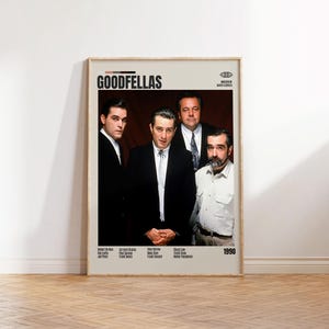 Quei bravi ragazzi, Martin Scorsese, Poster minimalista, Poster retrò, Stile moderno di metà secolo, Stampa artistica retrò vintage, I migliori film