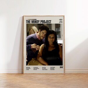 The Mindy Project, Mindy Kaling, Poster di film minimalista, Poster di film retrò, Stile moderno di metà secolo, Stampa artistica retrò vintage, I migliori film