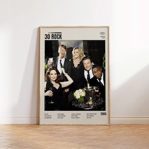 30 Rock,Tina Fey,Minimalistisch Film Poster,Retro Film Plakat,30 Rock,Vintage Retro Kunstdruck,Die besten Filme
