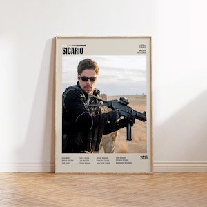 Sicario,Denis Villeneuve,Minimalist Movie Poster, Retro Movie Poster, Mid century modern, Vintage Retro Art Print,Best Movies,A3 Poster