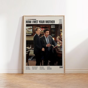 How I Met Your Mother, Carter Bays, Poster minimalista di un film, Poster retrò di un film, Stile moderno di metà secolo, Stampa artistica retrò vintage, I migliori film