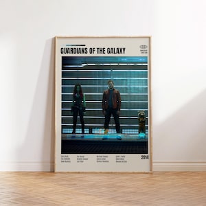 Guardiani della Galassia, James Gunn, Poster minimalista, Poster retrò, Stile moderno di metà secolo, Stampa artistica retrò vintage, I migliori film