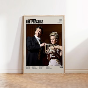 The Prestige,Christopher Nolan,Minimalist Movie Poster, Retro Movie Poster, Mid century modern, Vintage Retro Art Print, Best Movies