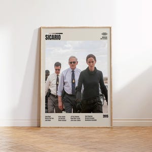 Sicario,Denis Villeneuve,Minimalist Movie Poster, Retro Movie Poster, Mid century modern, Vintage Retro Art Print,Best Movies,A3 Poster