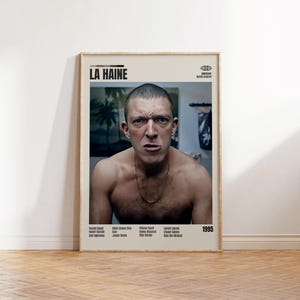 L'odio, Mathieu Kassovitz, Poster minimalista di un film, Poster retrò di un film, Stile moderno di metà secolo, Stampa artistica retrò vintage, I migliori film