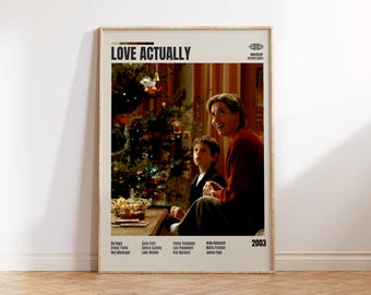 Love Actually-filmposter: minimalistische retrokunstdruk