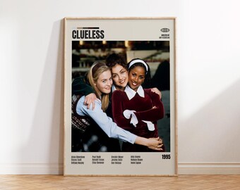 Clueless Movie Poster, Minimalist Retro Art Print