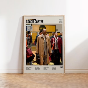 Coach Carter,Thomas Carter,Minimalistisch Film Poster, Retro Film Plakat, Mid century modern, Vintage Retro Kunstdruck,Beste Filme,A3 Poster