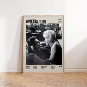 Some Like it Hot,Billy Wilder,Minimalist Movie Poster, Retro Movie Poster, Mid century modern, Vintage Retro Art Print,Best Movies,A3 Poster