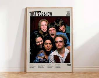 That '70s Show, Mark Brazill-Bonnie Turner, póster de película minimalista, póster de película retro, moderno de mediados de siglo, impresión de arte retro vintage